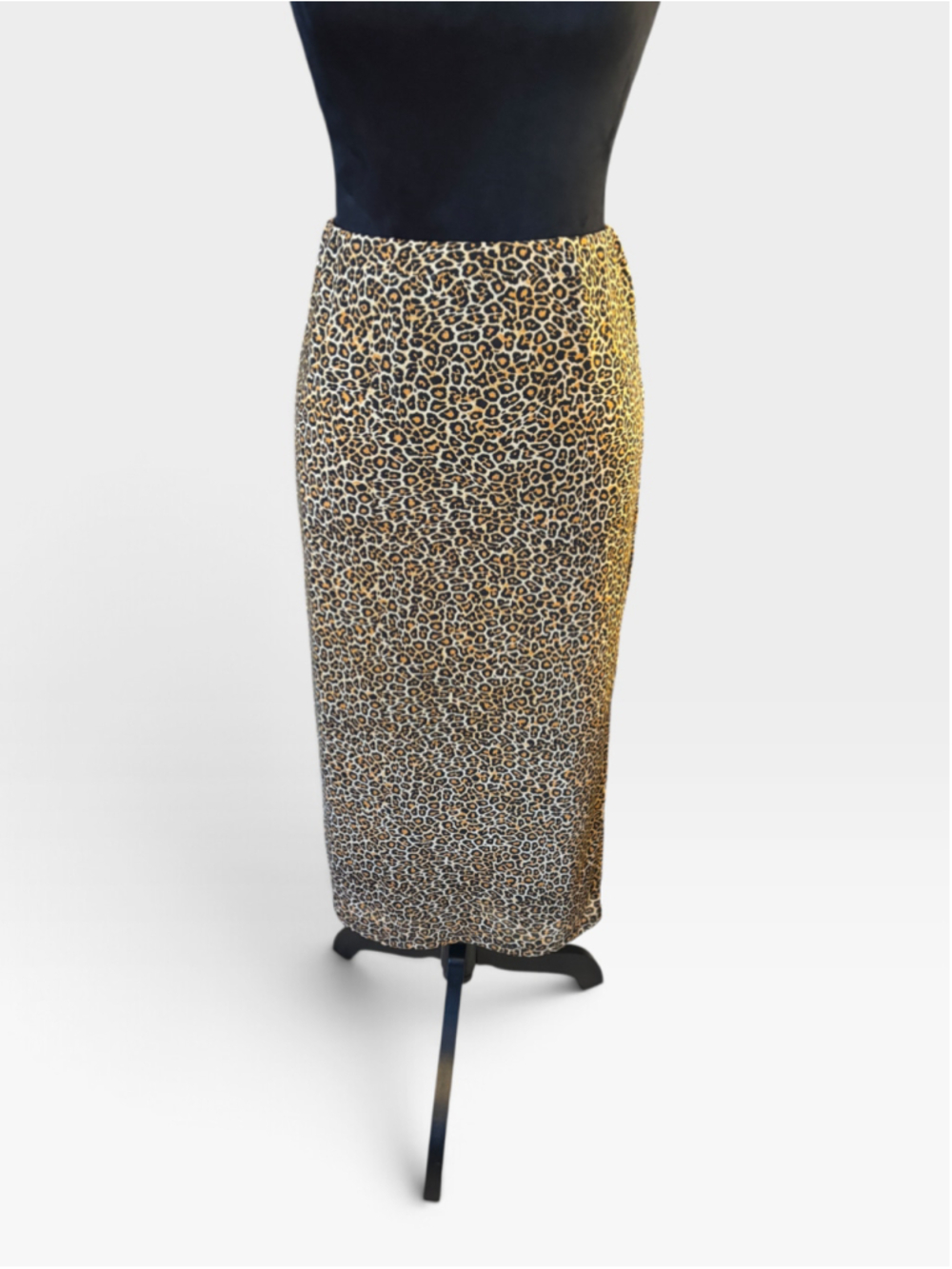 AFRM Los Angeles Leopard Print Elastic Waist Skirt - Size L